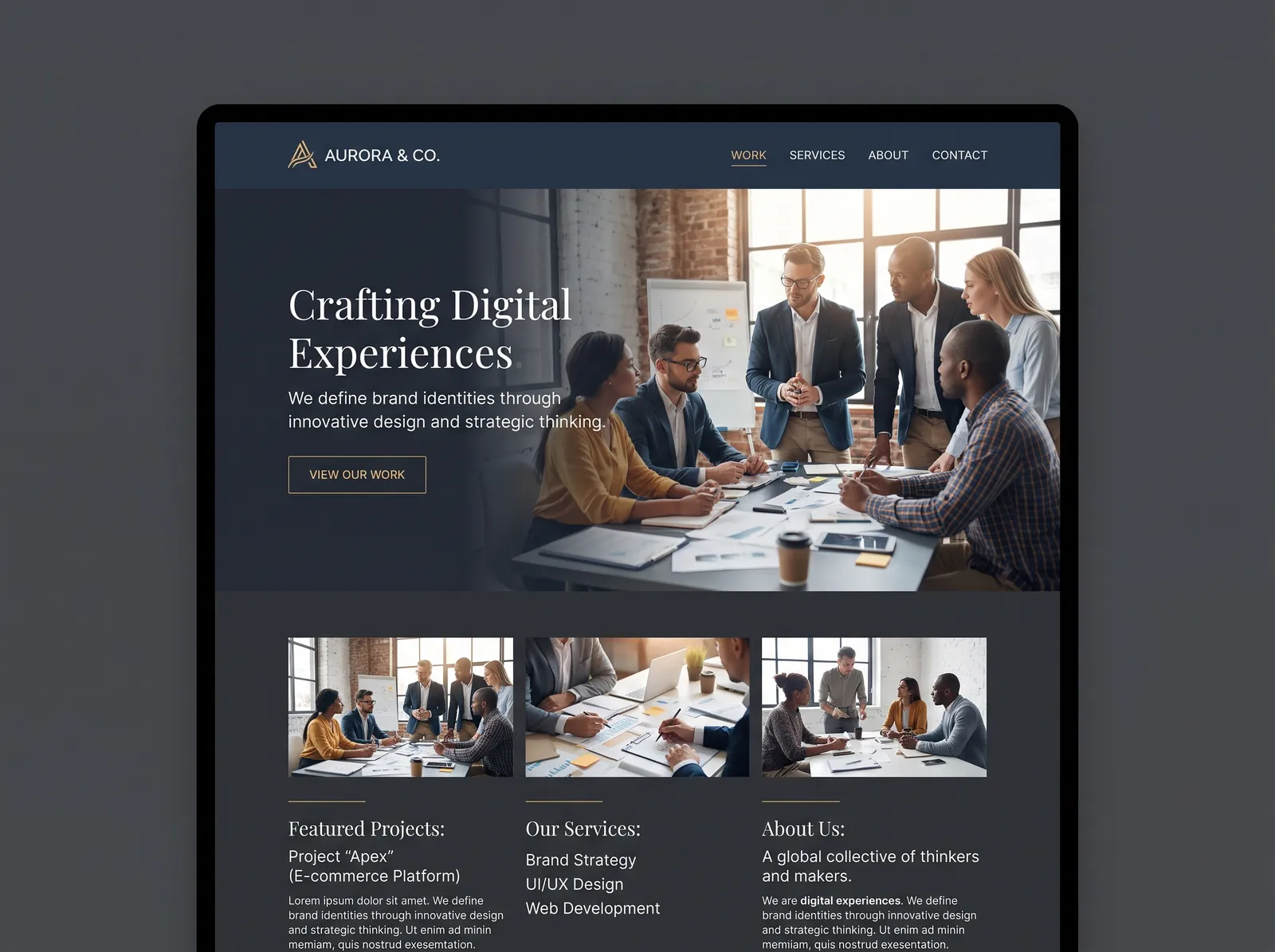 Interface illustration — Website Design